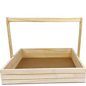 Pine Wood Gift Hamper Basket - 12x12 Inch