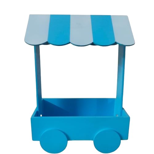 Pine wood Wheel cart tray